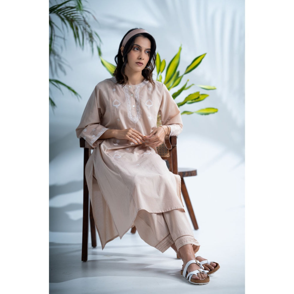 PANTS AND PAJAMAS Beige Cotton Bottom