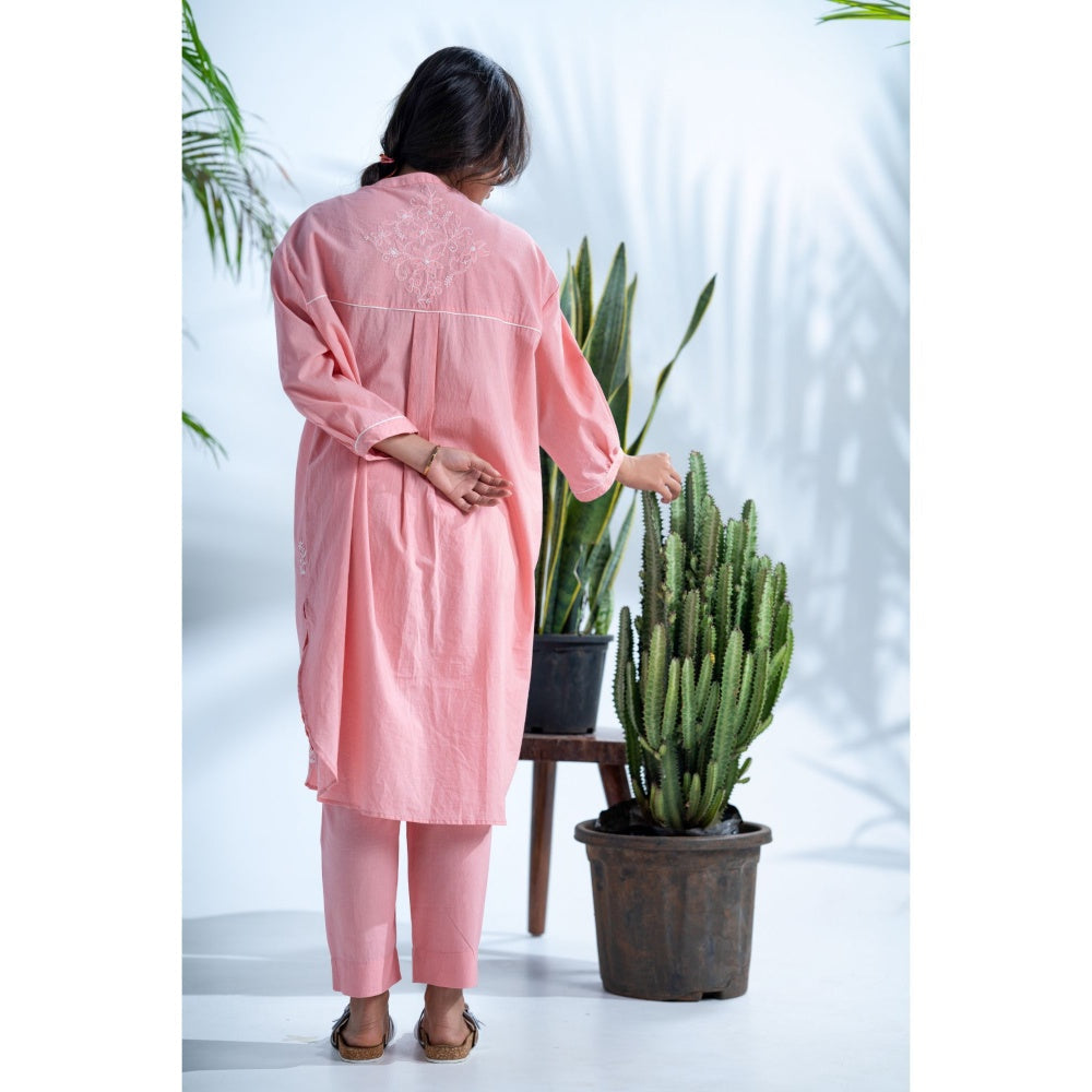 PANTS AND PAJAMAS Cerise Dark Blush Pink Cotton Bottom