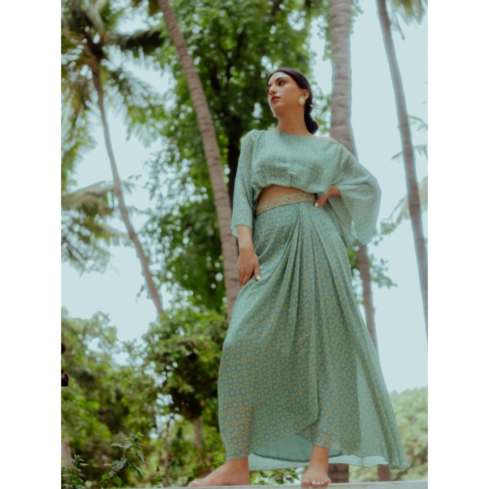 Paulmi & Harsh Star Printed Fusion Crop Top (Set of 2)