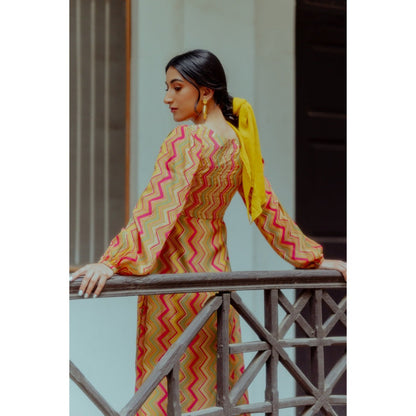 Paulmi & Harsh Zigzag Printed Fusion Maxi