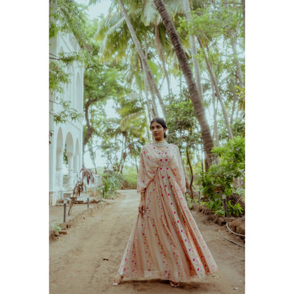 Paulmi & Harsh Rose Border Printed Kaftan