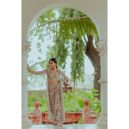 Paulmi & Harsh Strawberry Printed Off White (Set of 4)