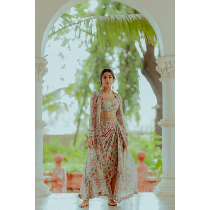 Paulmi & Harsh Strawberry Printed Off White (Set of 4)