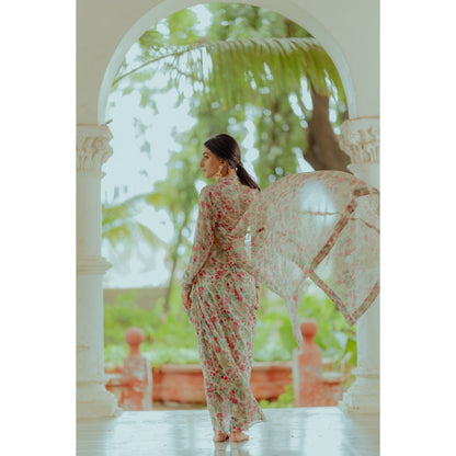 Paulmi & Harsh Strawberry Printed Off White (Set of 4)