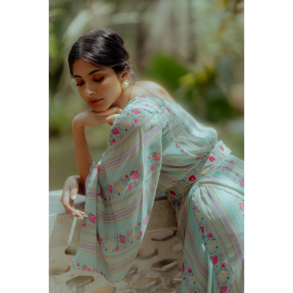 Paulmi & Harsh Tea Pot Naksha Printed Slit Maxi (Set of 3)