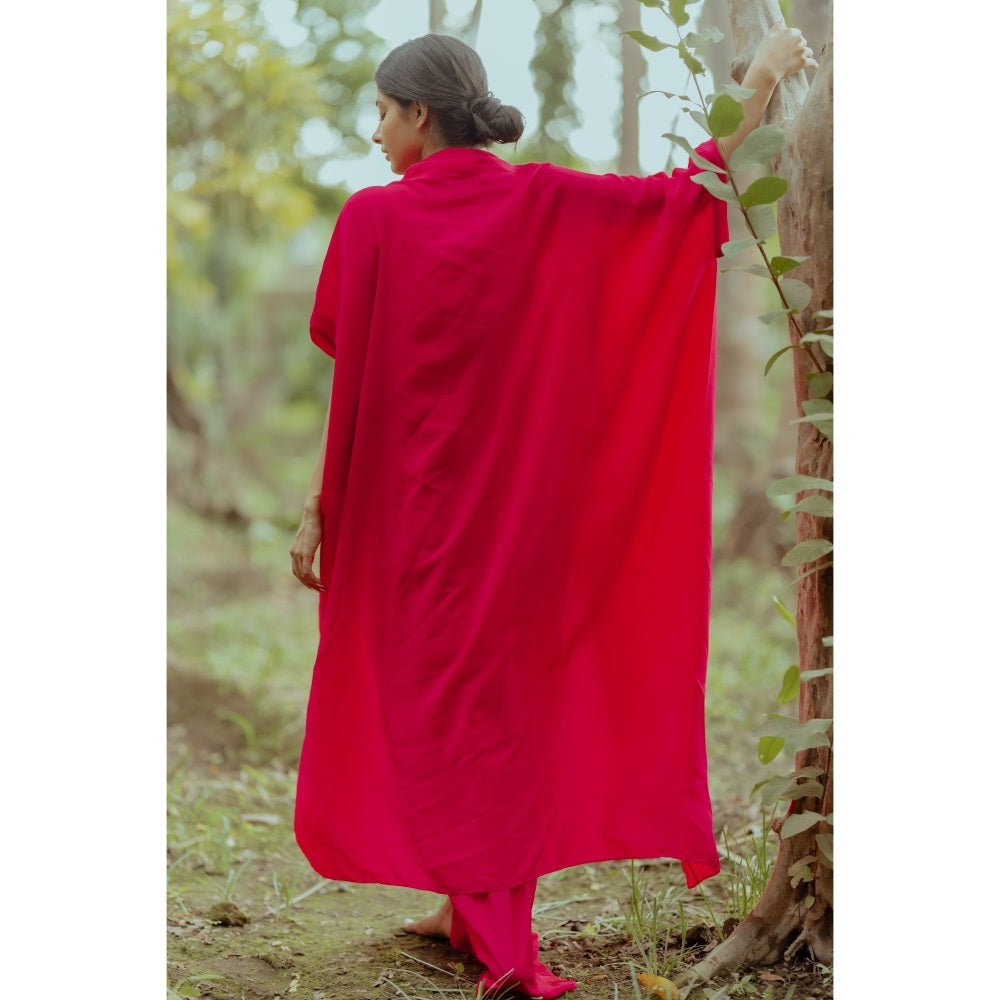 Paulmi & Harsh Rani Print Slit Maxi with Jacket (Set of 3)