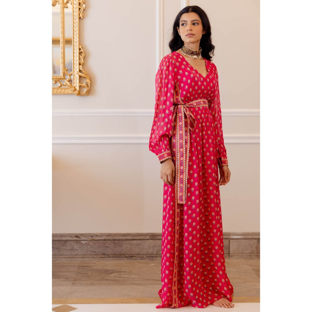 Paulmi & Harsh Rani Georgette Butti Printed Kaftan (Set of 2)