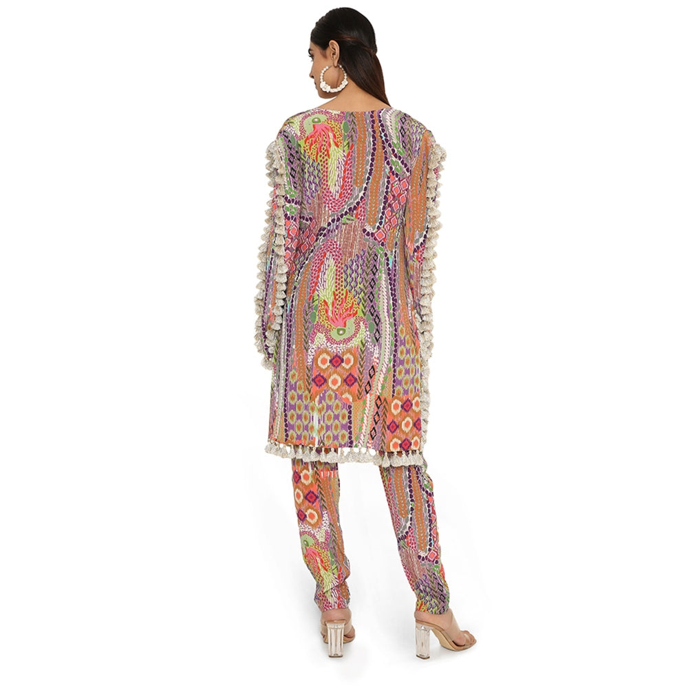 PS Pret by Payal Singhal Zunaira African Print Crepe Top with Cigarette Pants (Set of 2)