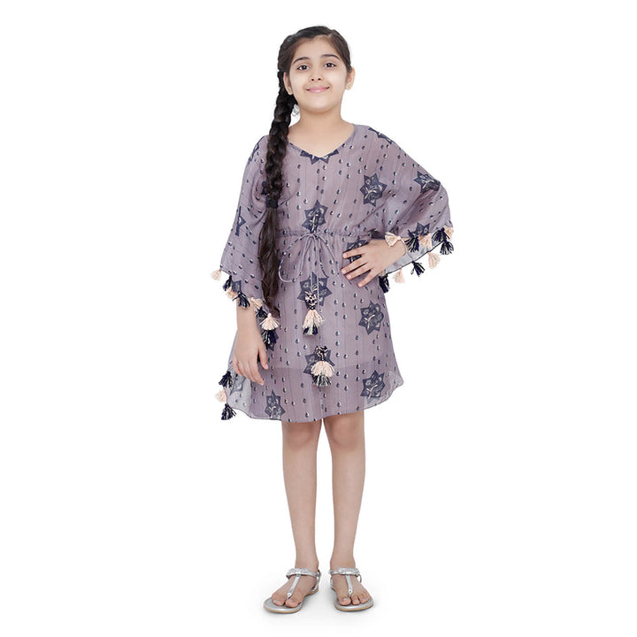 Ps Kids By Payal Singhal Purple Printed Dress