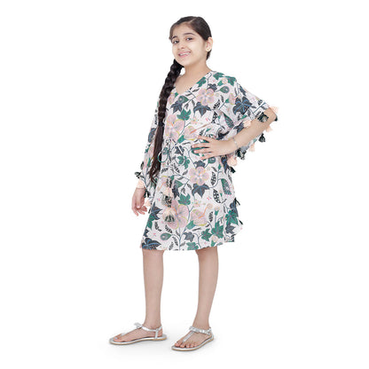 PS Kids by Payal Singhal White Printed Dress