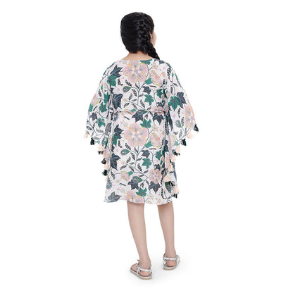 PS Kids by Payal Singhal White Printed Dress