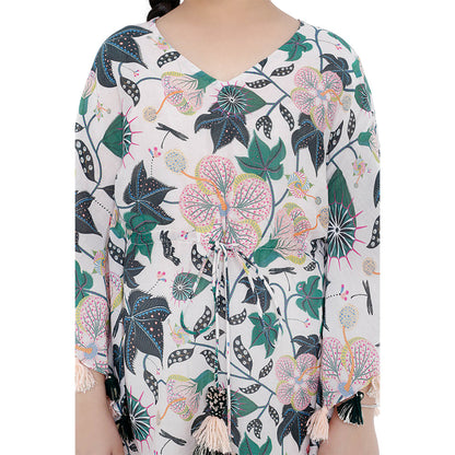 PS Kids by Payal Singhal White Printed Dress