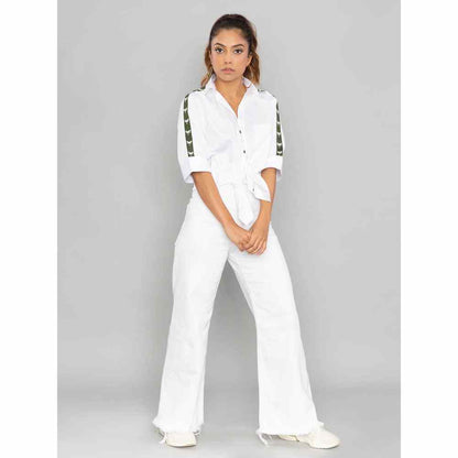 Pallavi Swadi White Embroidered Butterfly Shirt