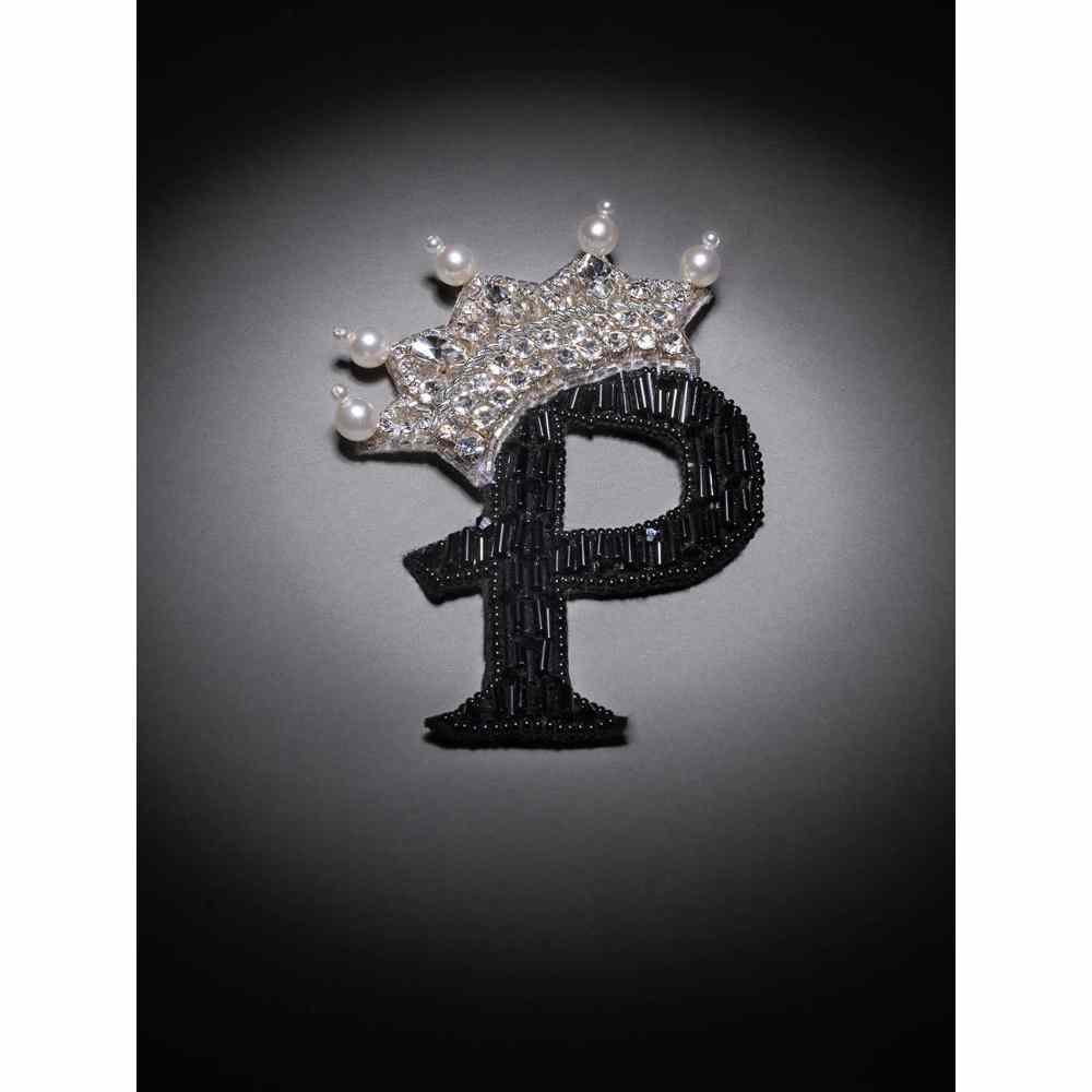 Pallavi Swadi White Boxy Shirt with Black Monogram