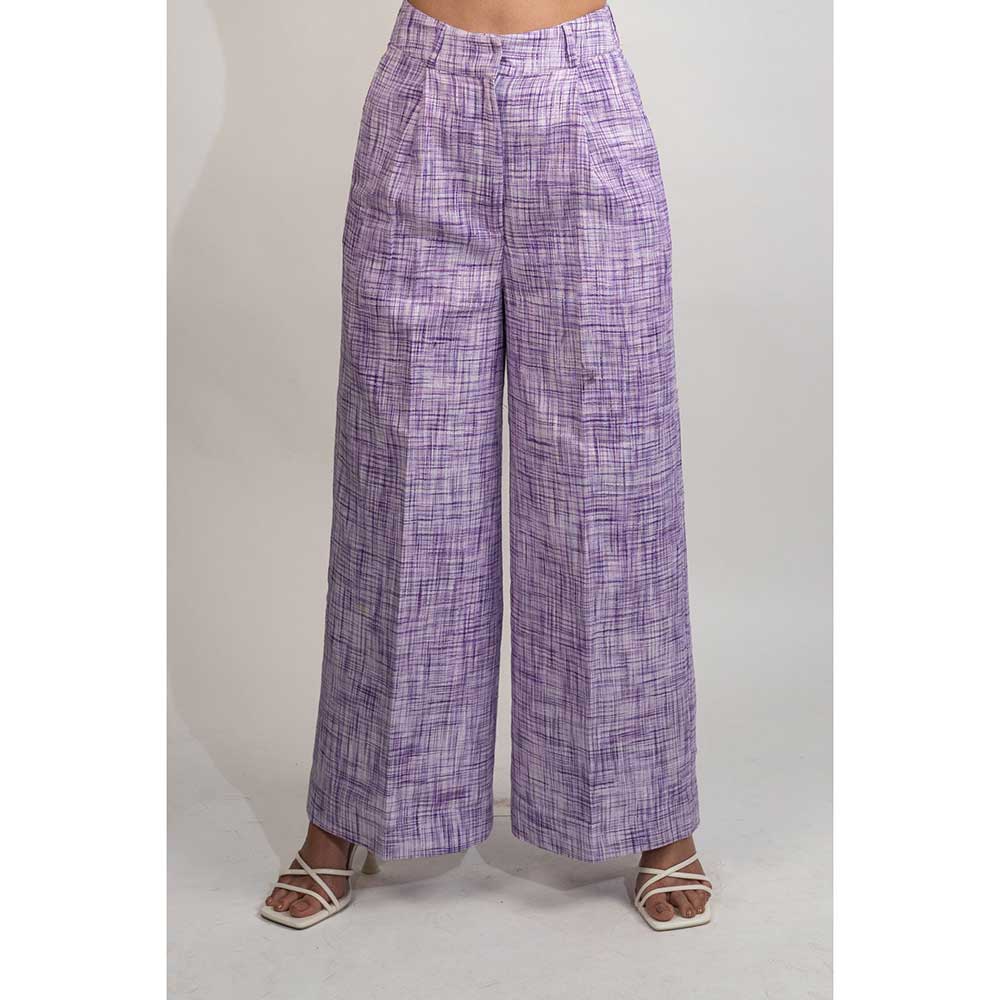 Poppi Lavender Wide- Legged Addy Trouser