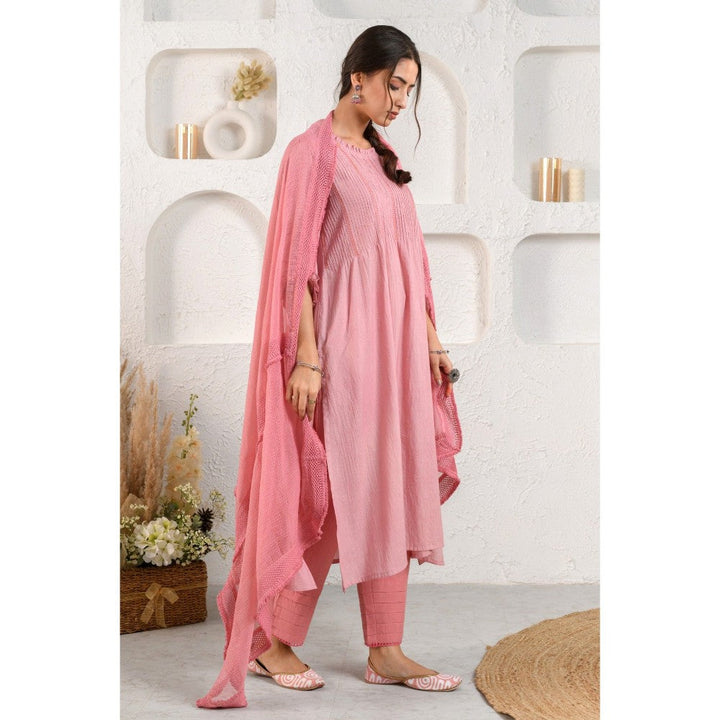 Prakriti Jaipur Dusty Pink Lace Kota Dupatta
