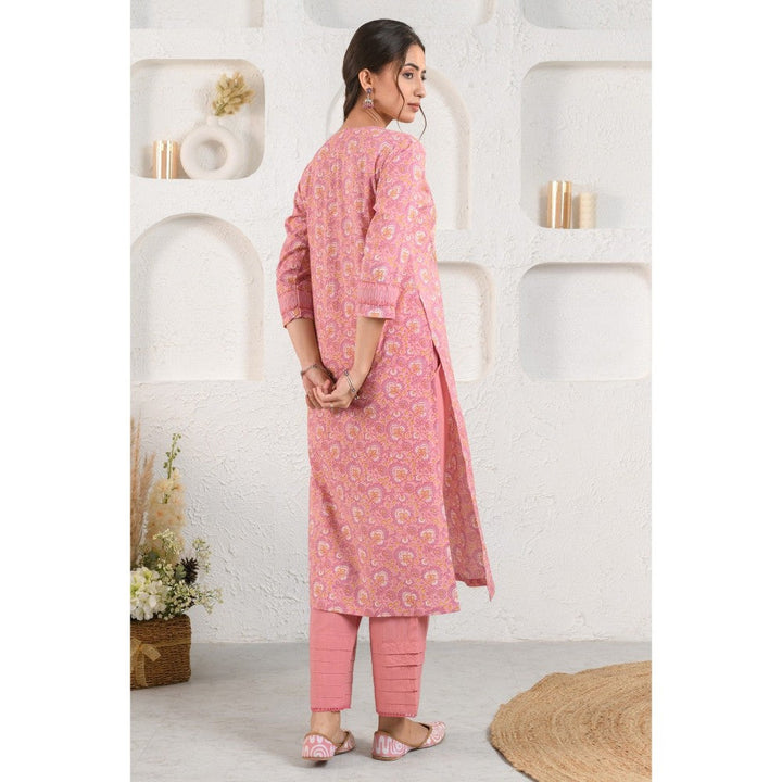 Prakriti Jaipur Pink summer kurta