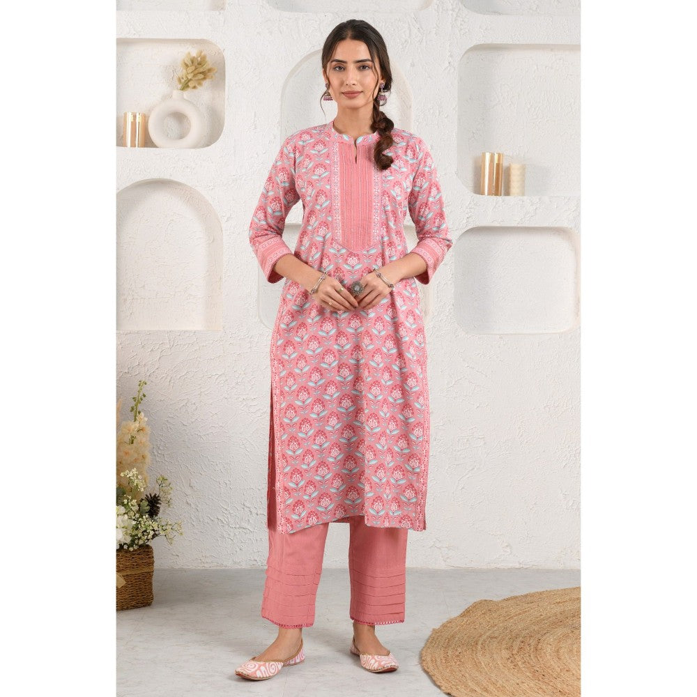 Prakriti Jaipur Pink Blue Sequins Kurta