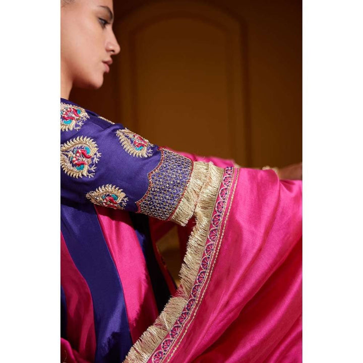 PRATIBHA SULTANIA Multi-Color Anarkali Hand Embellished Kurta with Pant & Dupatta (Set of 3)
