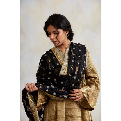 PRIYANKA RAAJIV Risay Patchwork Chikankari and Brocade Blend Dupatta