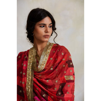 PRIYANKA RAAJIV Gulshan Patchwork Heritage Dupatta