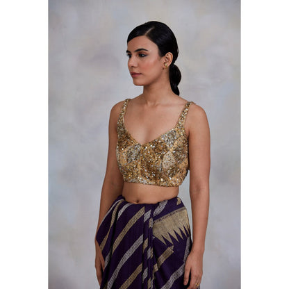 PRIYANKA RAAJIV Raihan Shaded Gold Blouse