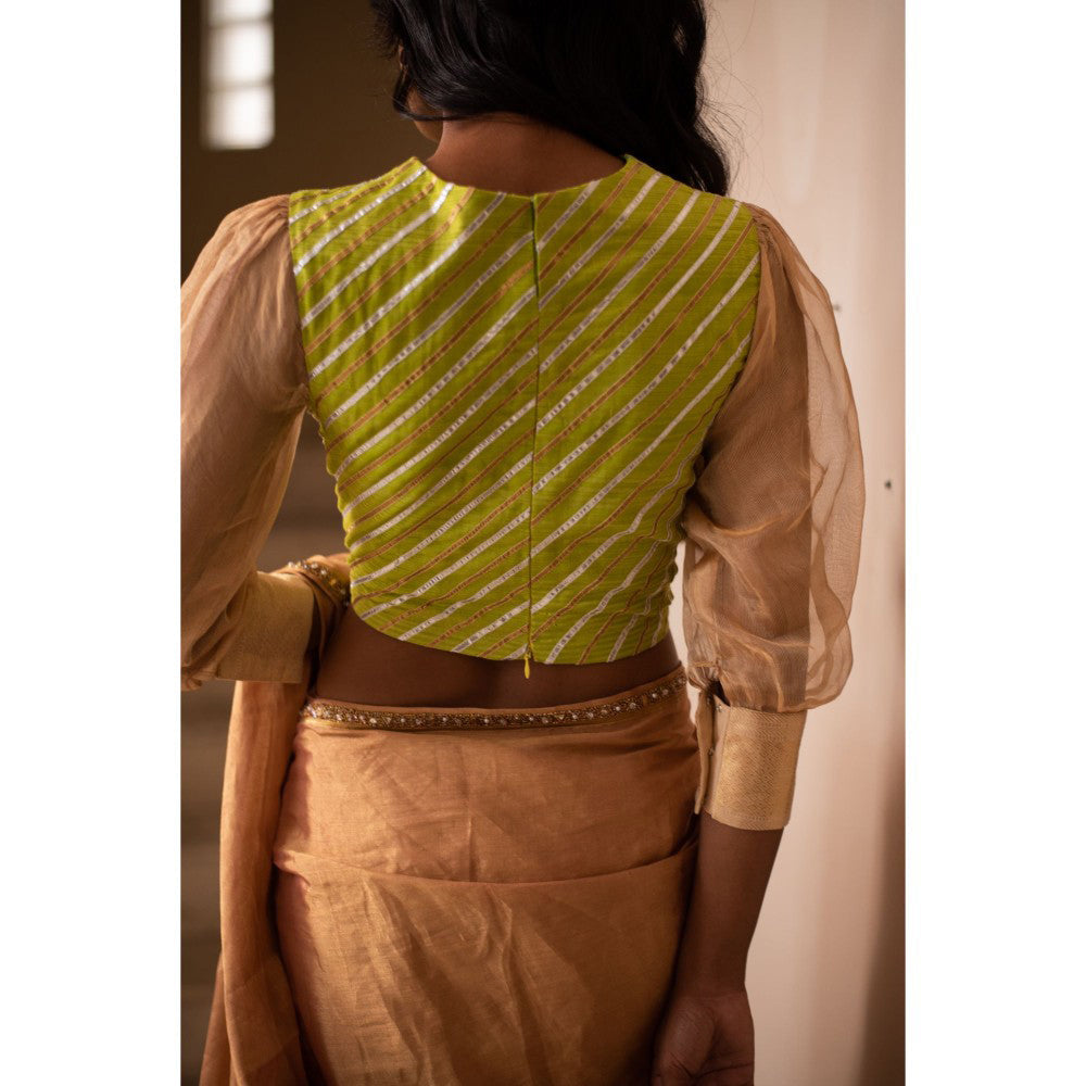 PRIYANKA RAAJIV Chinayi Gota Leher Patchwork Blouse