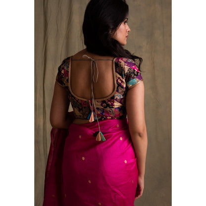 PRIYANKA RAAJIV Mumtaz Multicolour Silk Brocade Blouse