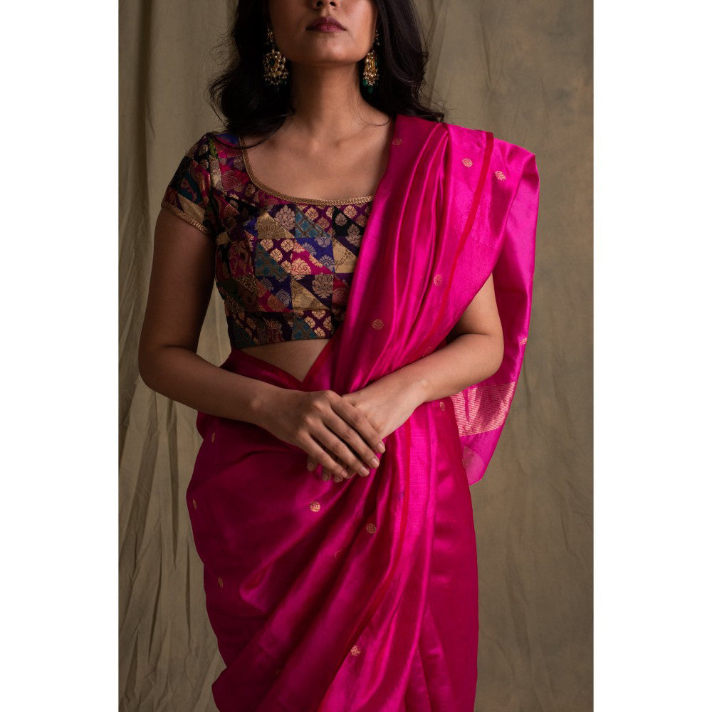 PRIYANKA RAAJIV Mumtaz Multicolour Silk Brocade Blouse