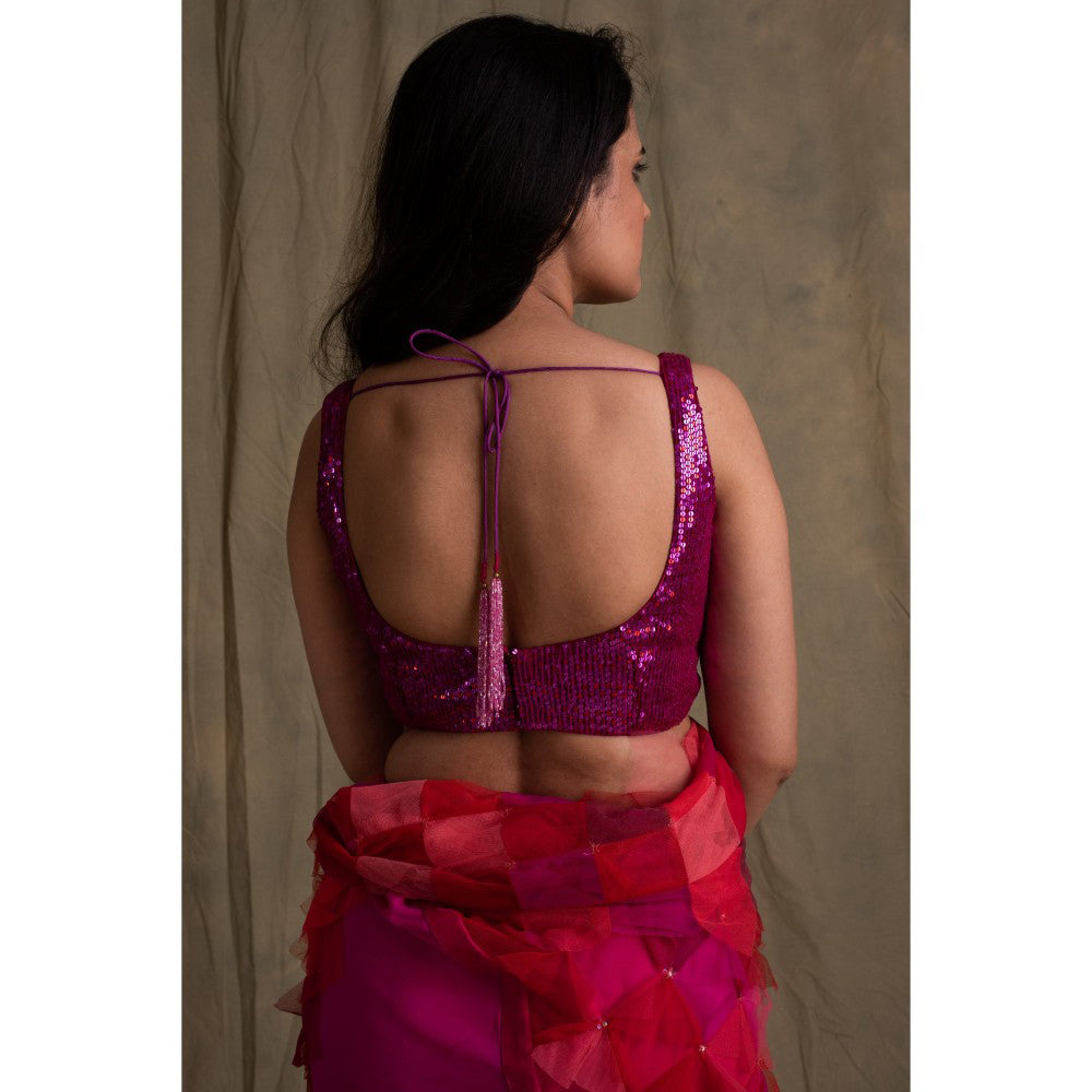 PRIYANKA RAAJIV Sohna Pink Sequined Blouse