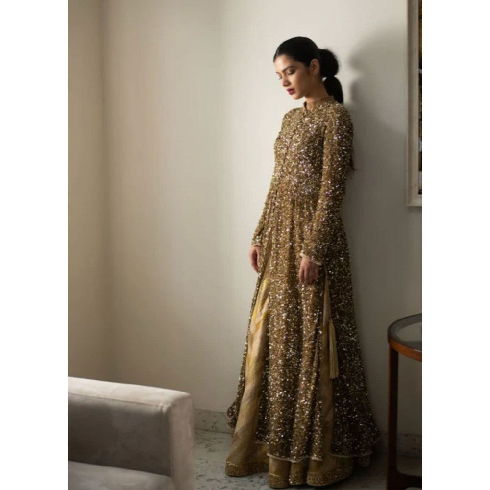 PRIYANKA RAAJIV Sania Gold Hand Embroidered Sequin Jacket