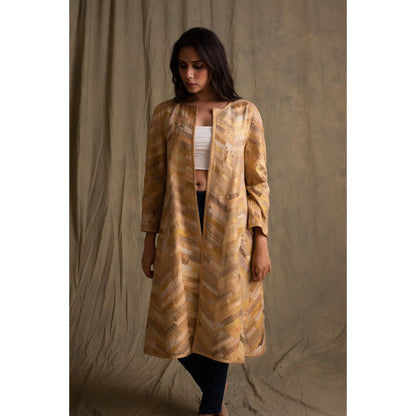 PRIYANKA RAAJIV Geetika Beige Blended Jacket