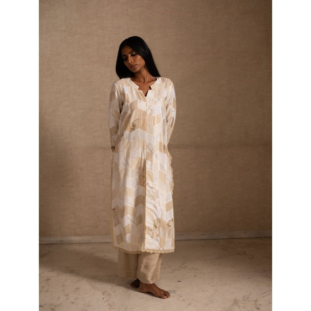 PRIYANKA RAAJIV Adia and Benaj Patchwork Kurta and Palazzos (Set of 2)