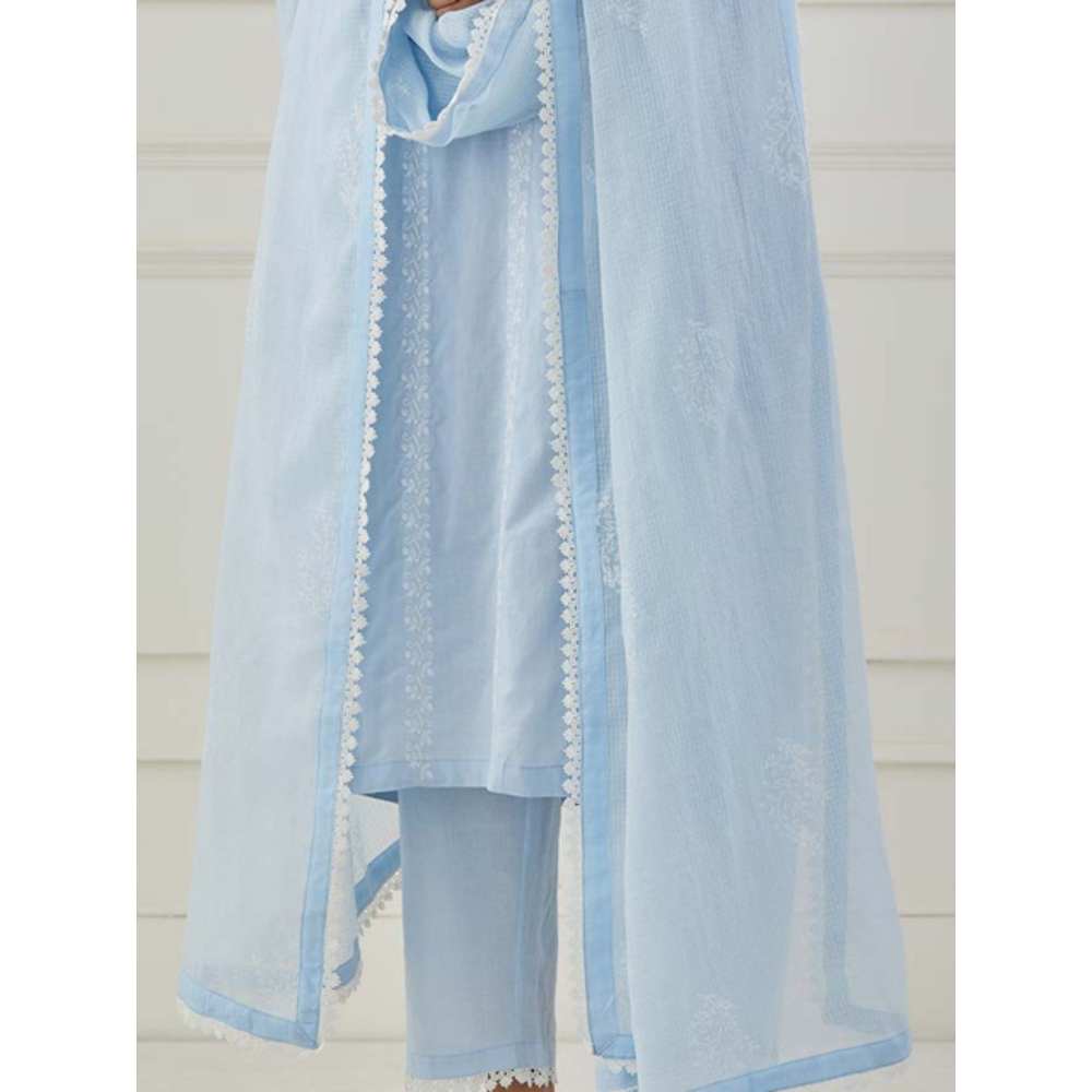 Priya Chaudhary Powder Blue Dupatta