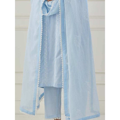 Priya Chaudhary Powder Blue Dupatta