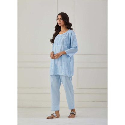 Priya Chaudhary Blue Cotton Pants