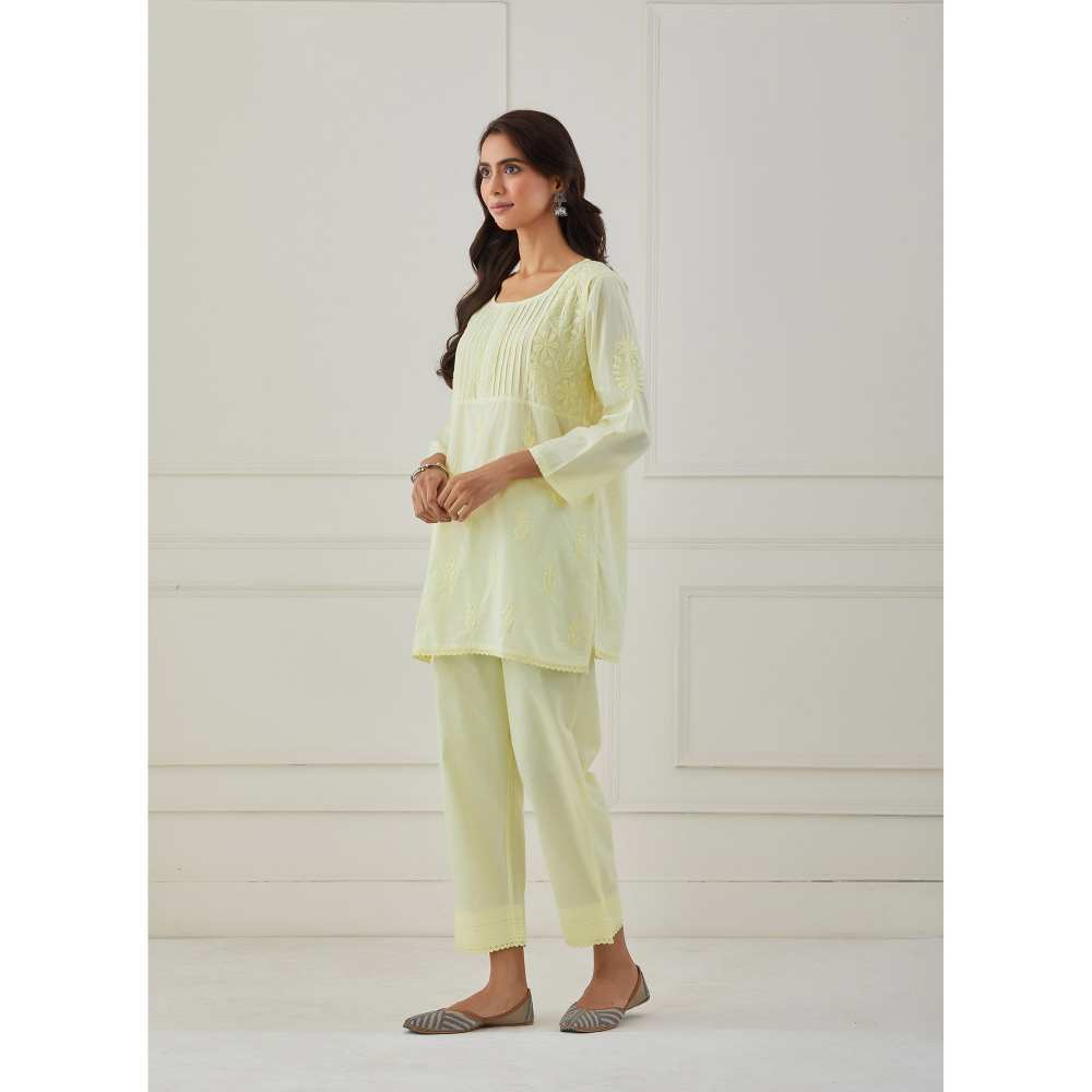 Priya Chaudhary Yellow Cotton Pants