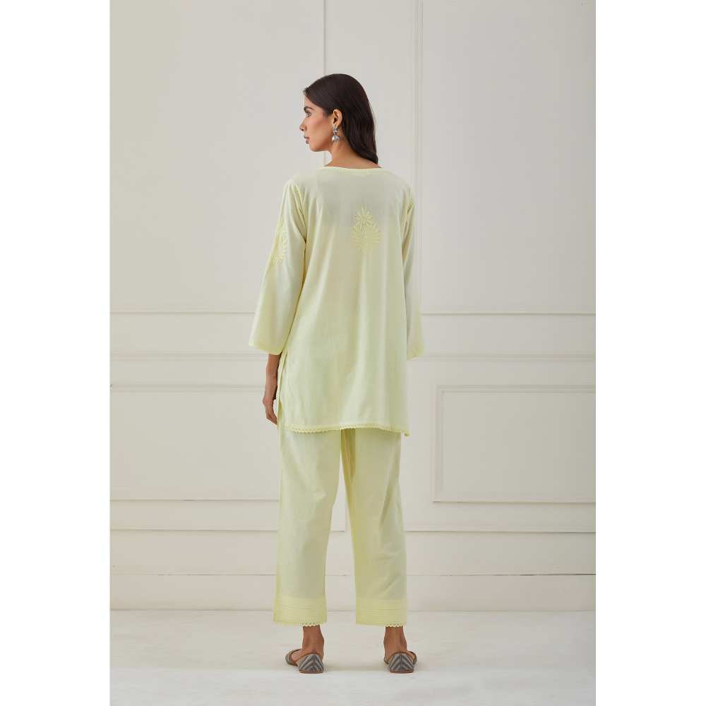 Priya Chaudhary Yellow Cotton Pants