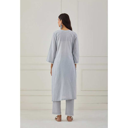 Priya Chaudhary Grey Embroidery Kurta