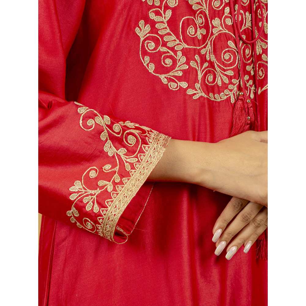 Priya Chaudhary Rose Pink Chanderi Silk Kurta