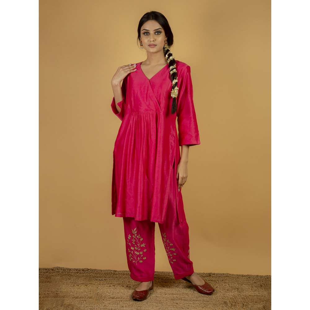 Priya Chaudhary Pink Chanderi Silk Kurta