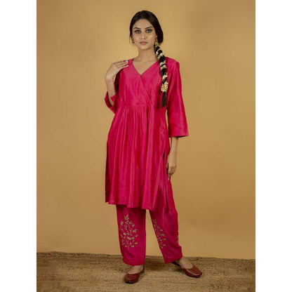 Priya Chaudhary Pink Chanderi Silk Kurta