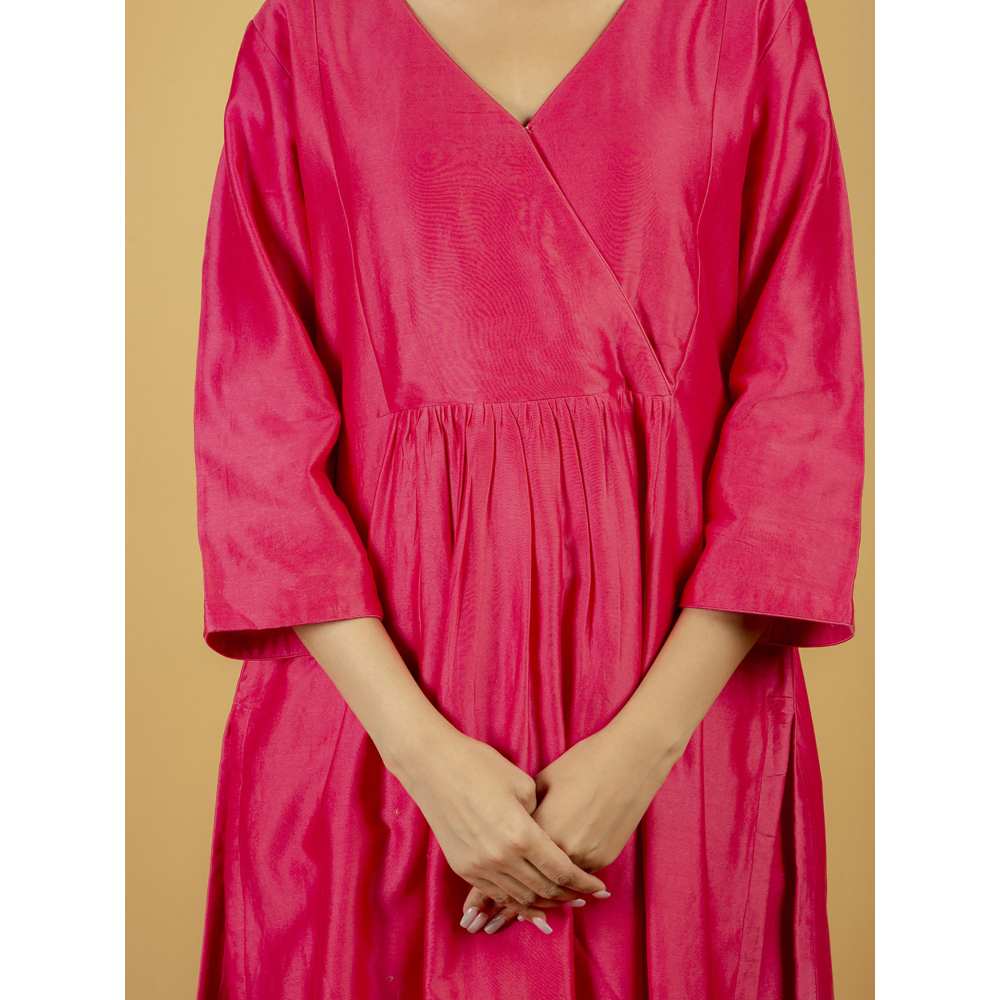 Priya Chaudhary Pink Chanderi Silk Kurta