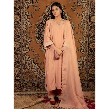 Priya Chaudhary Peach Organza Dupatta