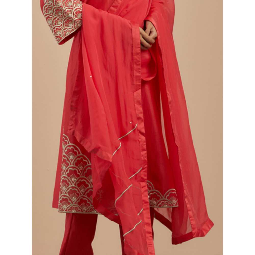 Priya Chaudhary Red Organza Dupatta