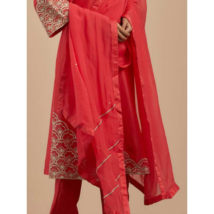 Priya Chaudhary Red Organza Dupatta