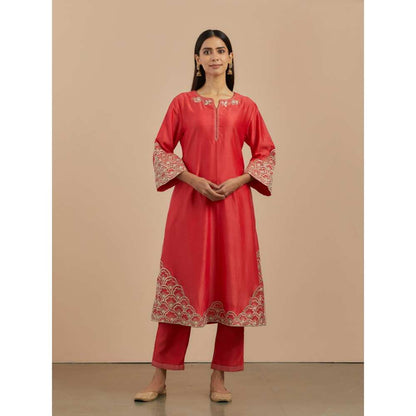 Priya Chaudhary Red Organza Dupatta