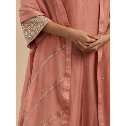 Priya Chaudhary Dust Pink Organza Dupatta