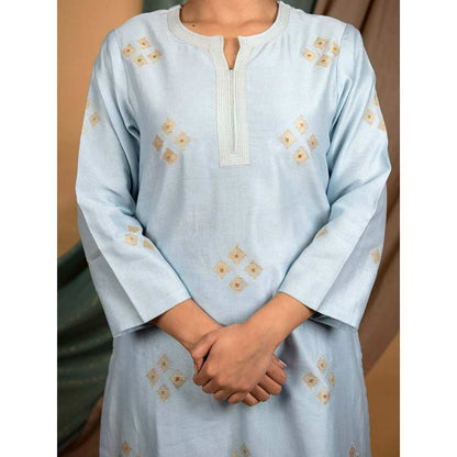 Priya Chaudhary Powder Blue Dupatta