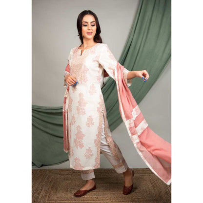 Priya Chaudhary Brown Kurta (Set of 3)